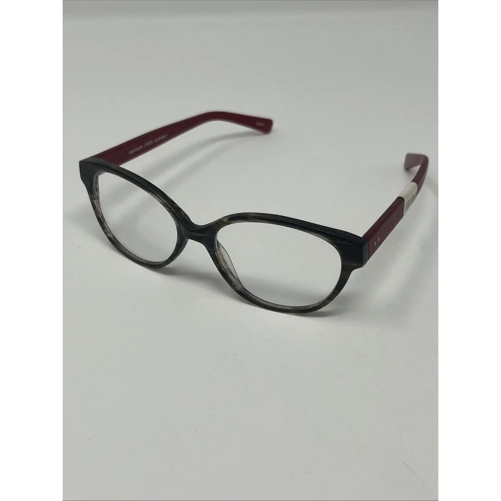 NWT Norman Childs SCHENLEY Eyeglasses 52-16-140 MBMR Adult Red Frames